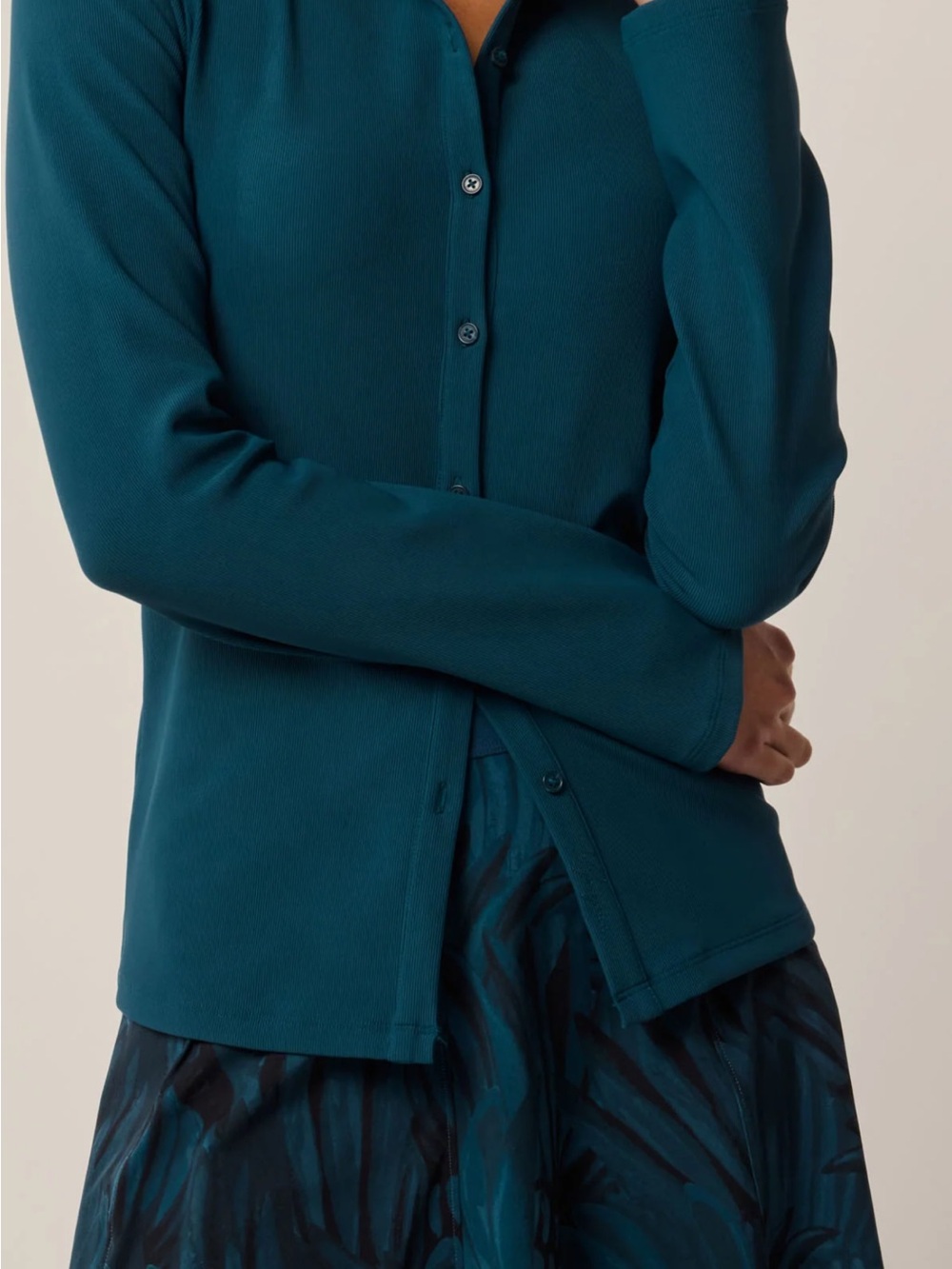 Grayson Golf Clothiers Teal Button-Down Long-Sleeve Shirt
